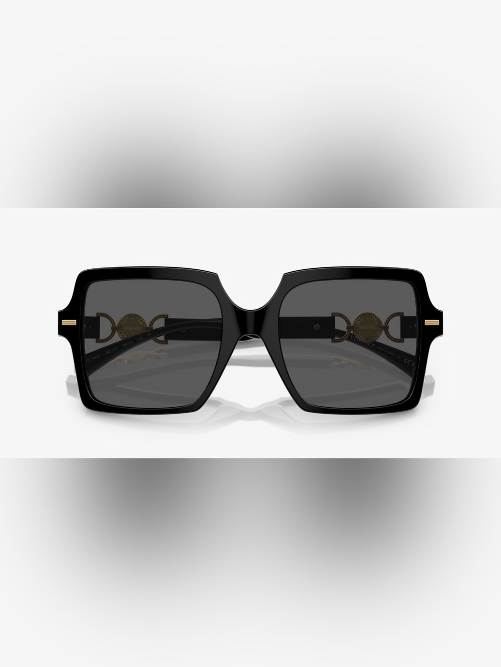 Versace Black Square Women's Sunglasses with Gold Medallion - Picture 6 of 6